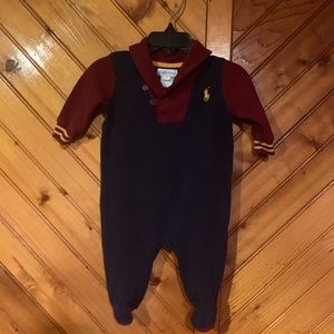 Ralph Lauren baby boy footie one piece.